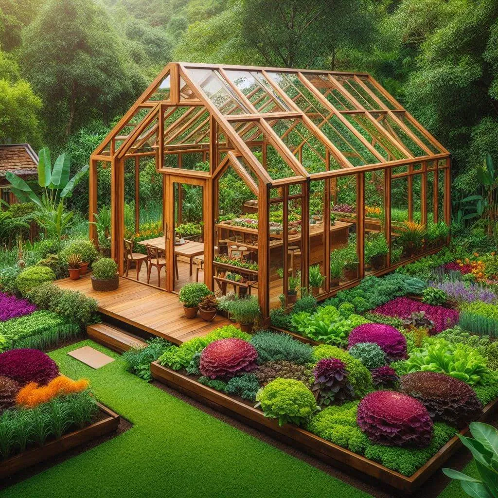 Construction serre en bois 