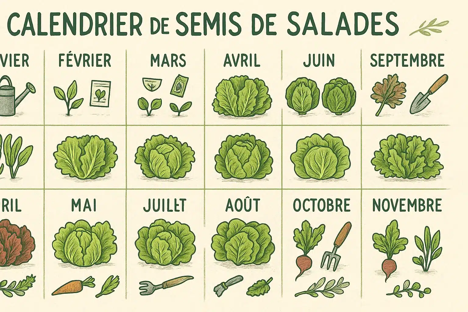 faire des semis de salade