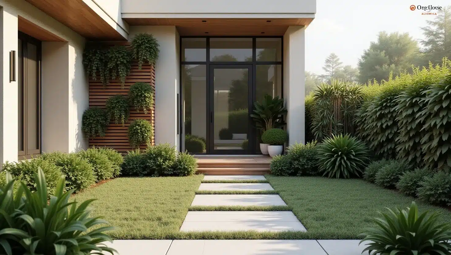 jardin devant maison terrasse