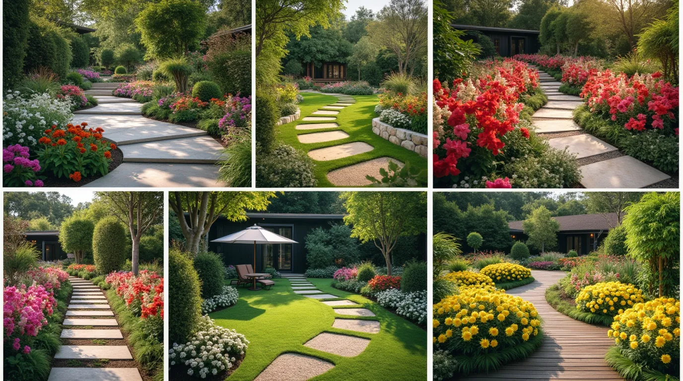 jardin maison moderne