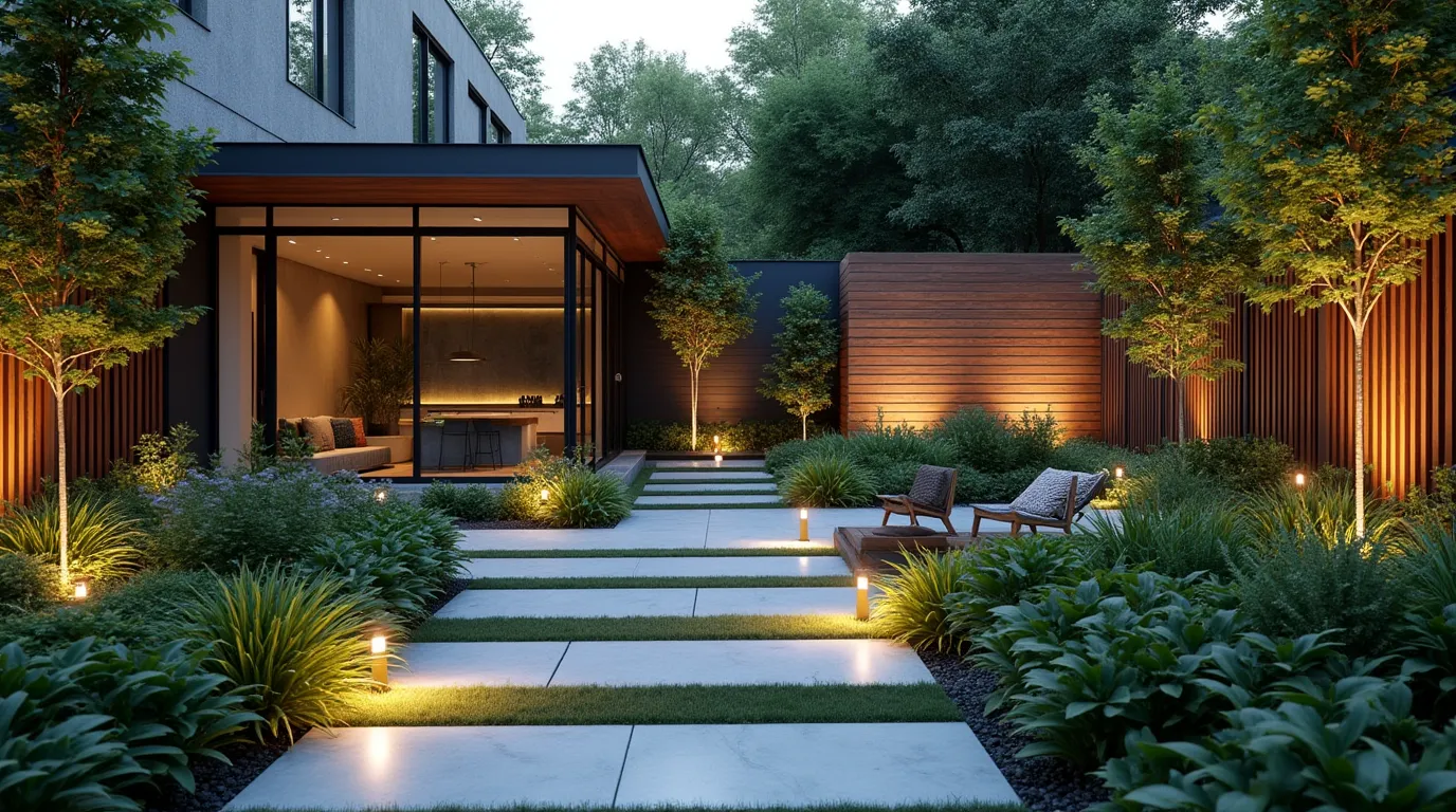 jardin paysager moderne