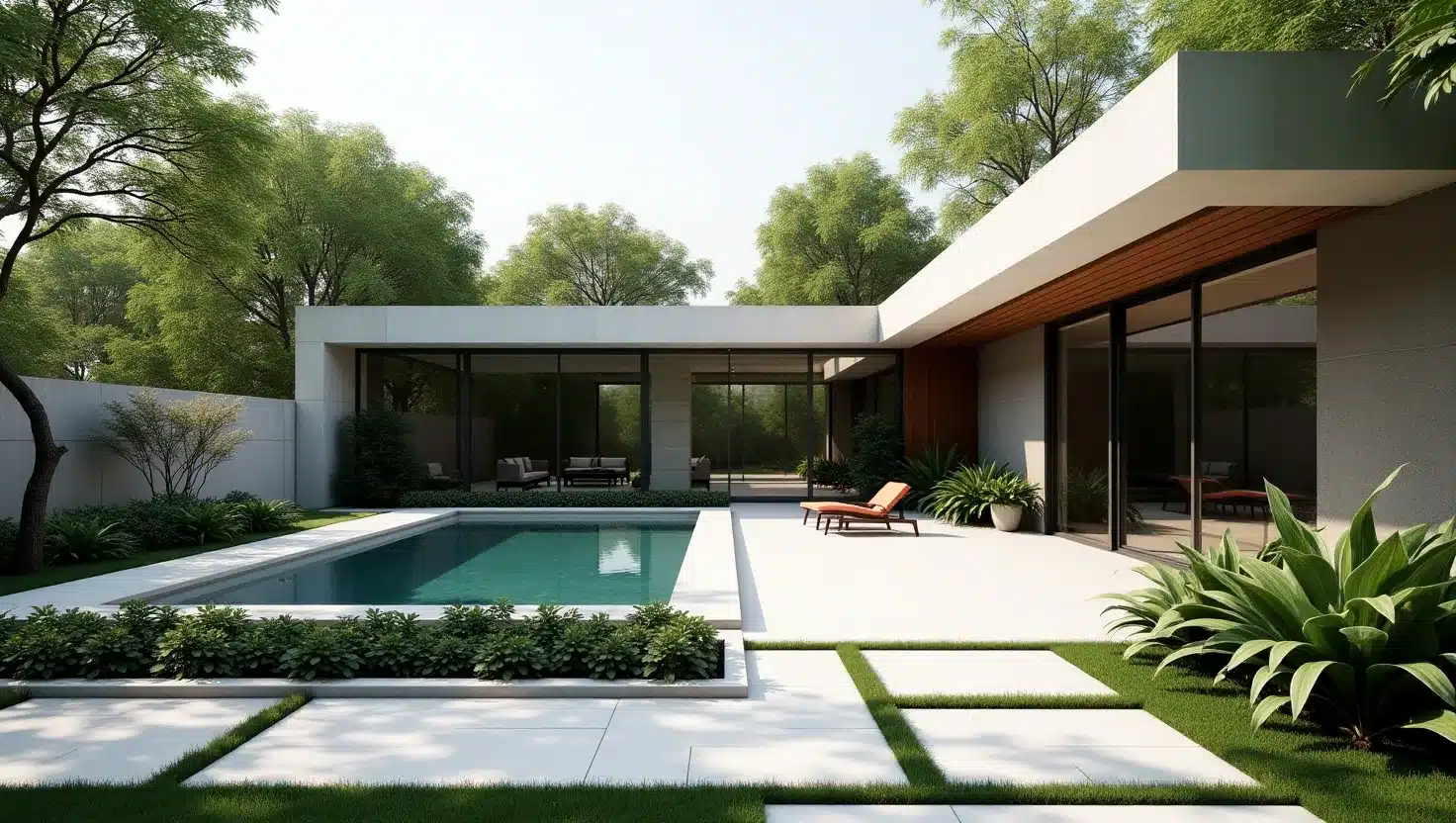 massif jardin moderne