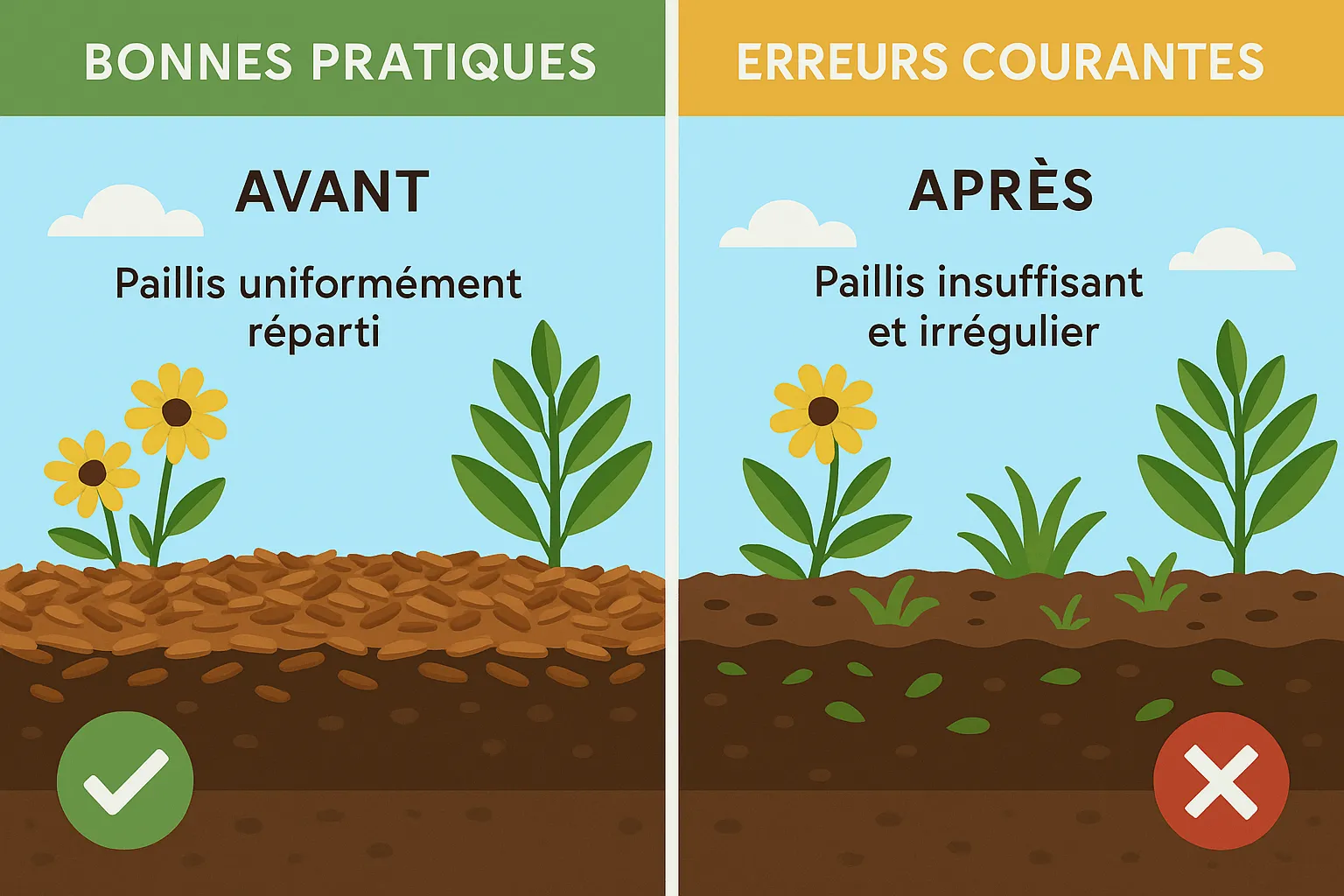 paillage végétal