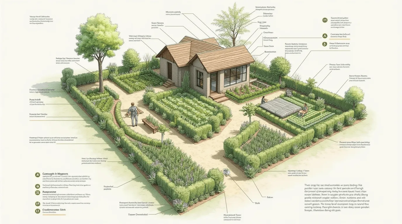 plan potager permaculture 50m2