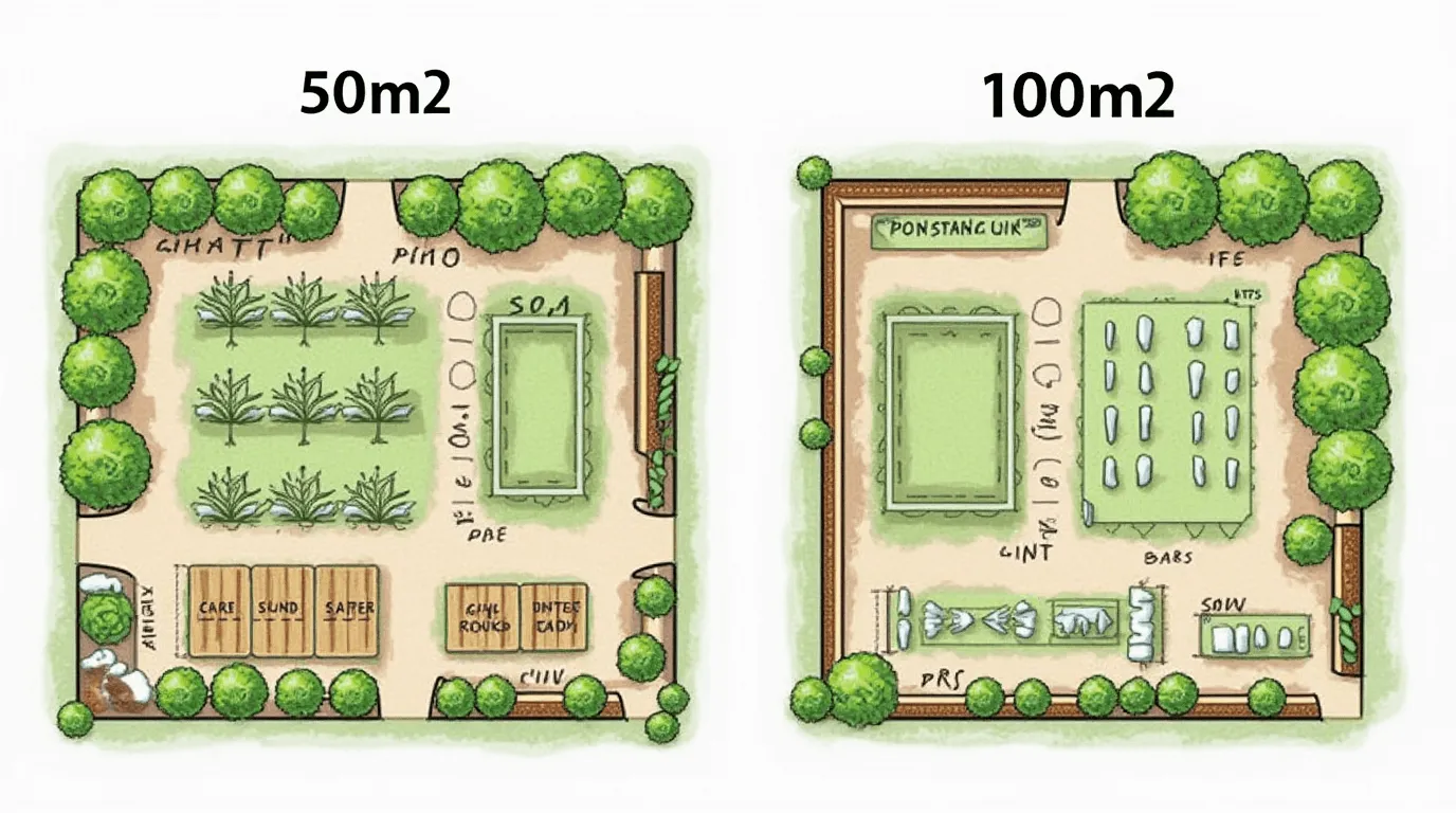 plan potager rectangulaire