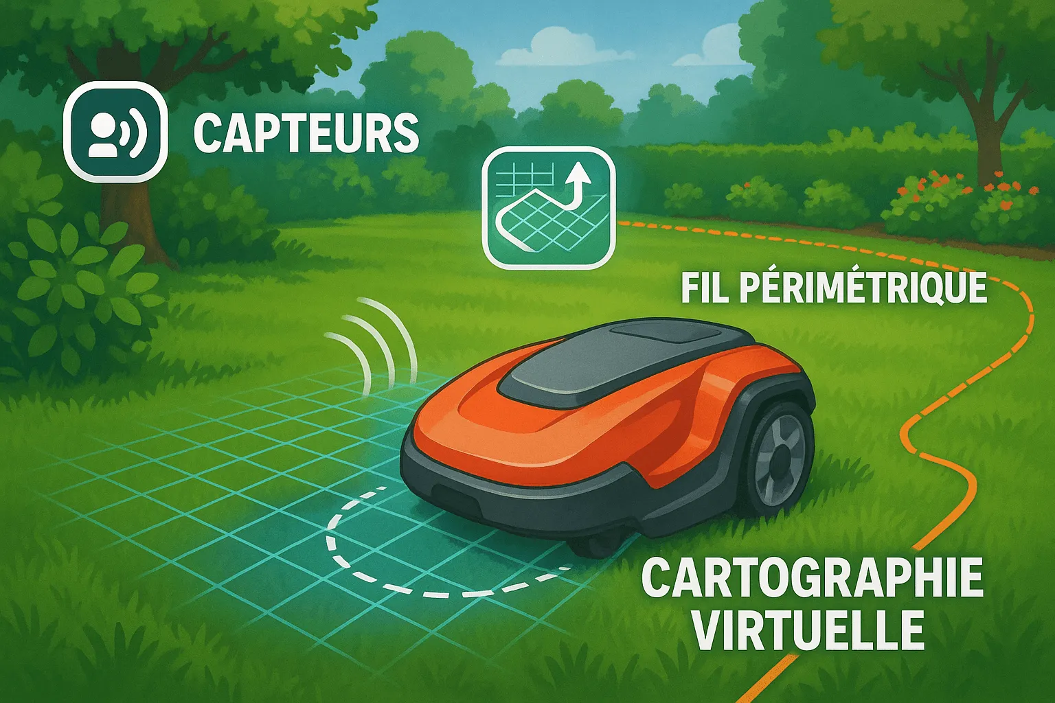 robot tondeuse comment ça marche