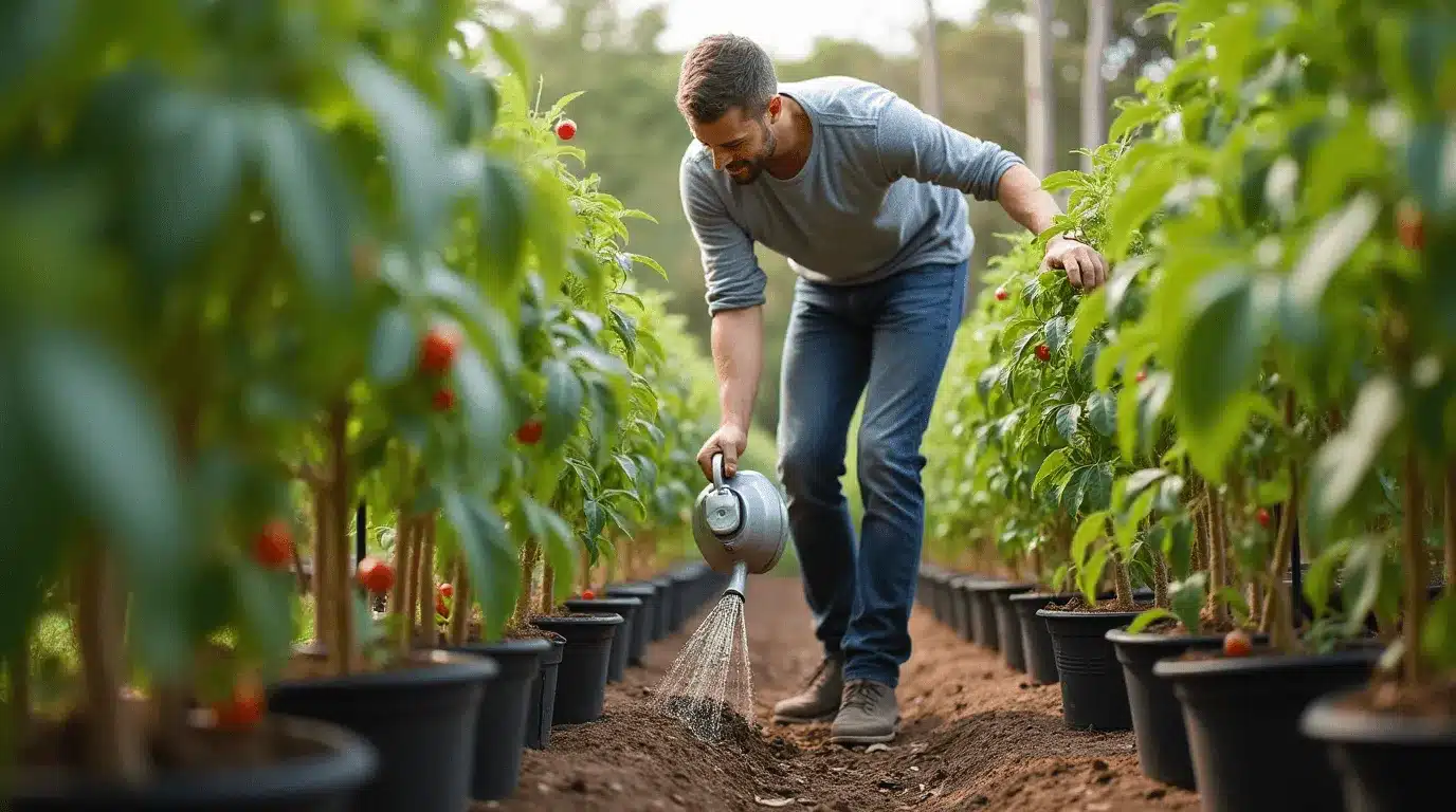 tomate cerise en jardinière