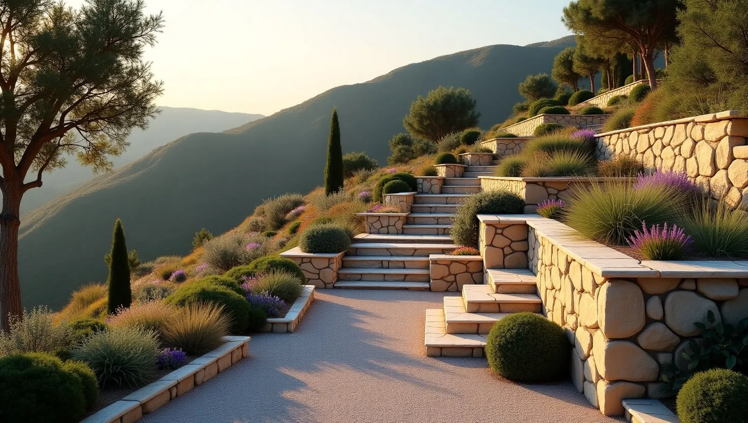 aménagement jardin pente 