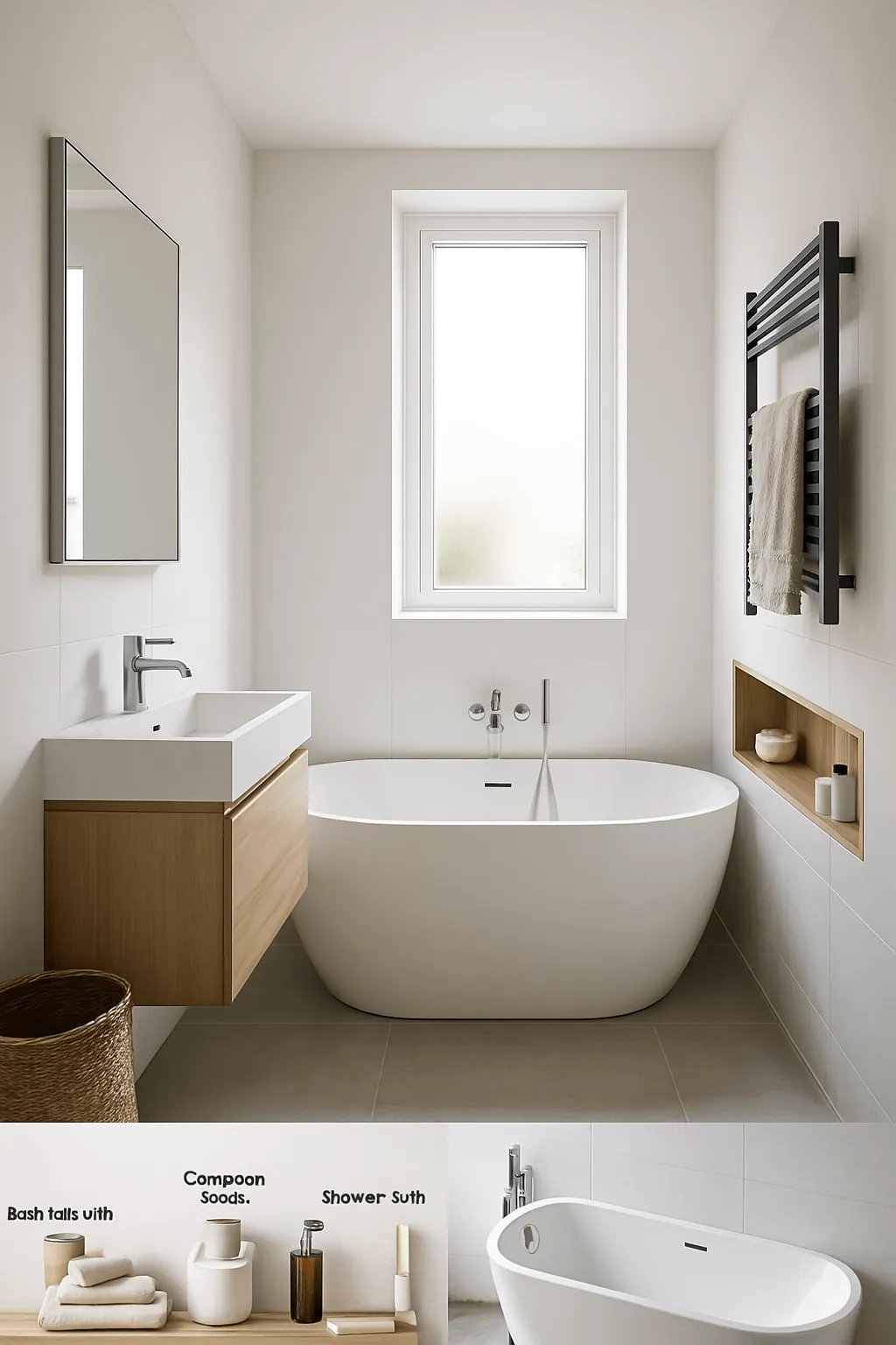 aménagement petite salle de bain avec baignoire