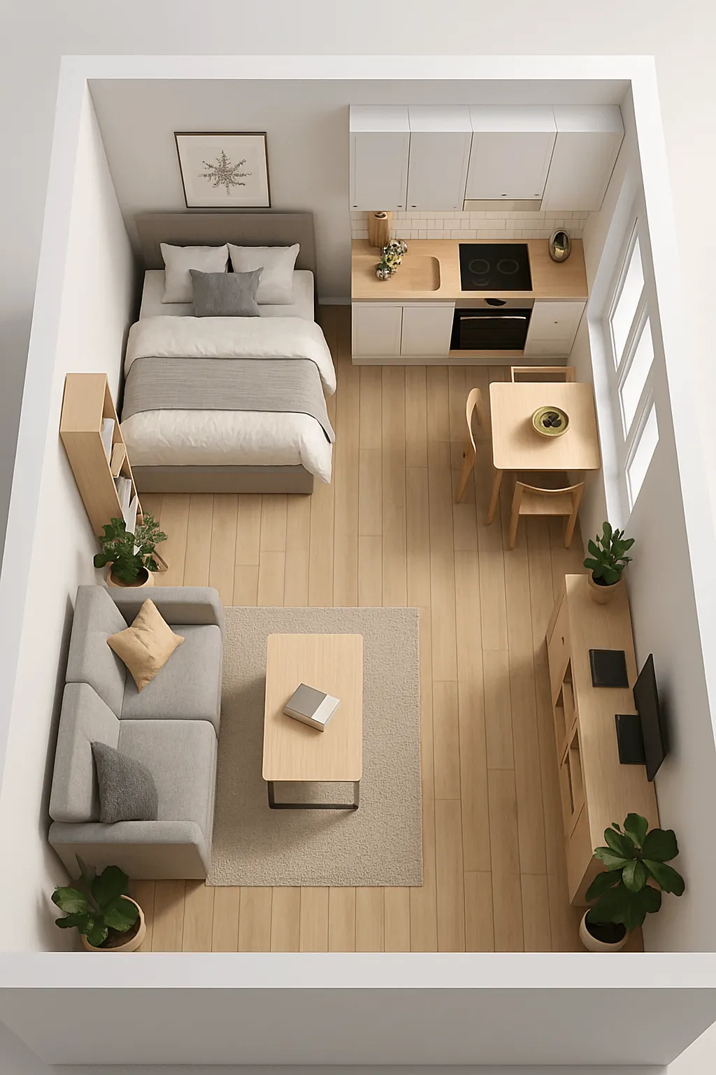 aménagement studio 30m²