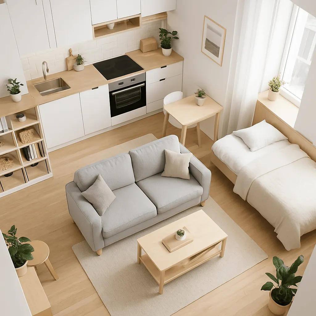 appartement 30m² plan studio 30m²