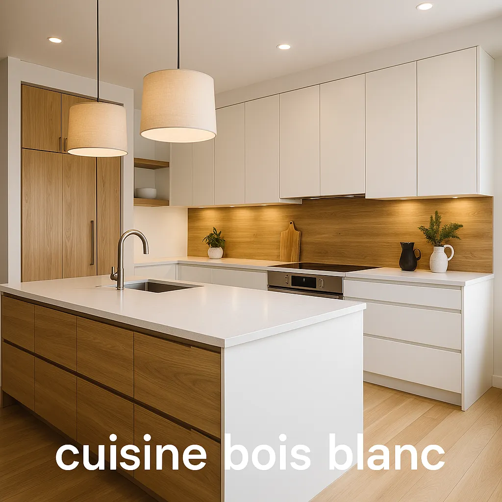 cuisine bois et blanche