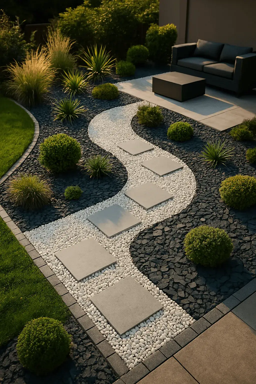 deco parterre cailloux