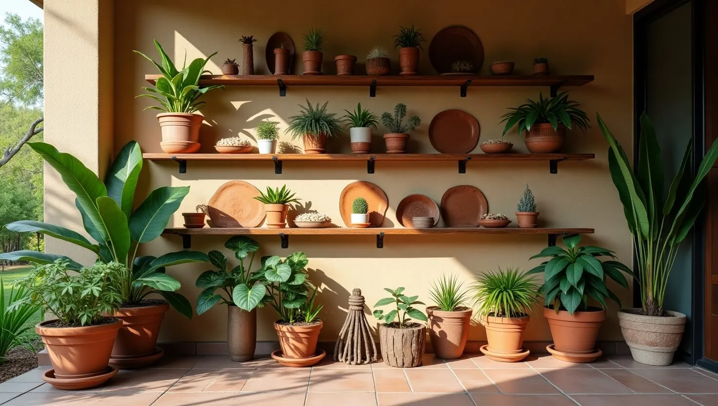 décoration mur extérieur jardin