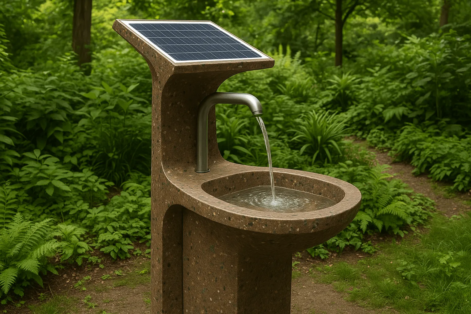 fontaine dans le jardin