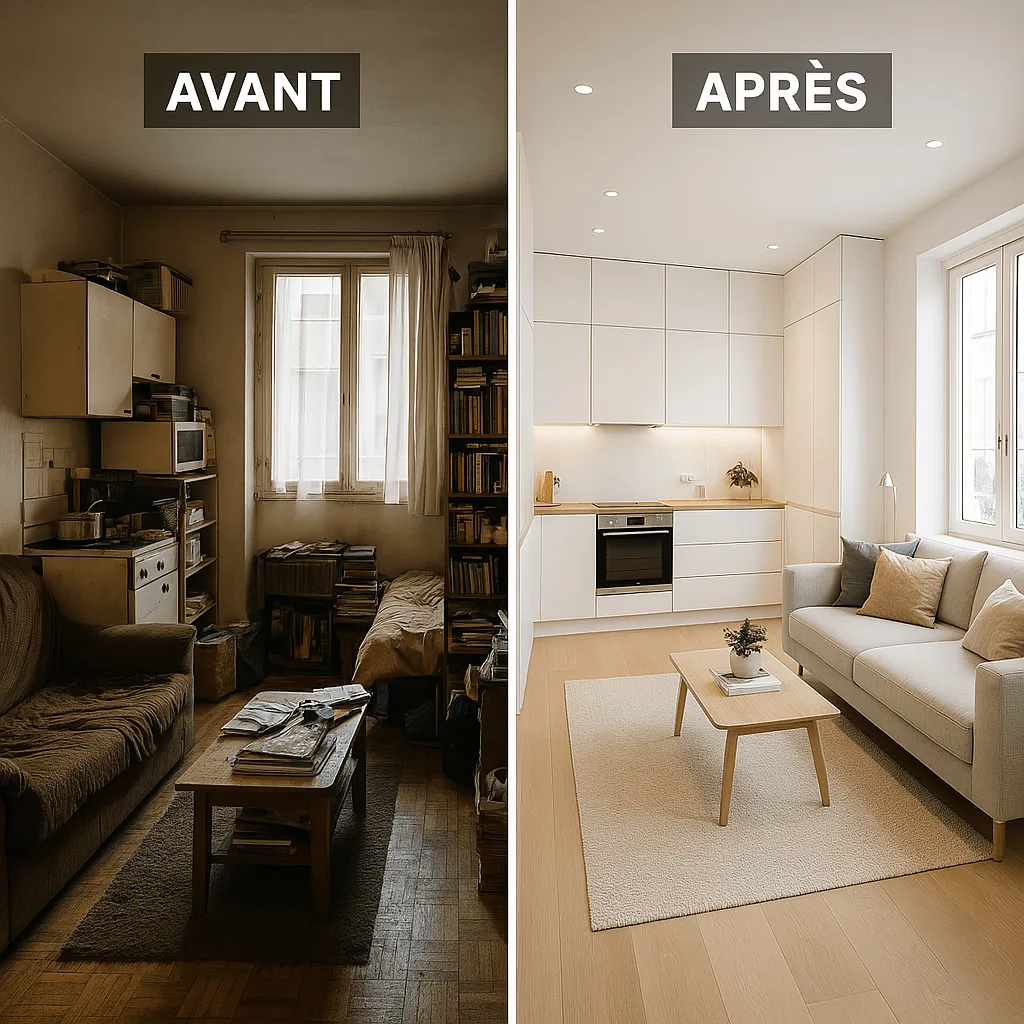 idée aménagement studio 25m²