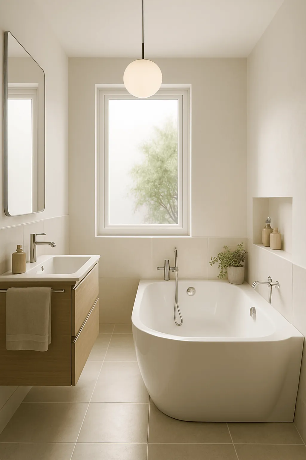 petite salle de bain baignoire douche
