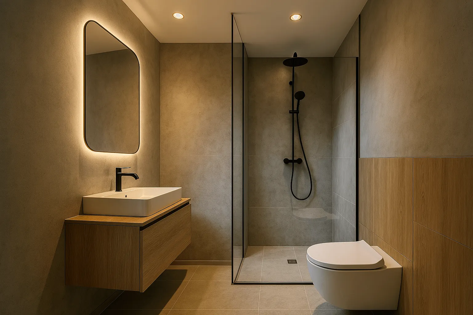 petites salle de bain moderne