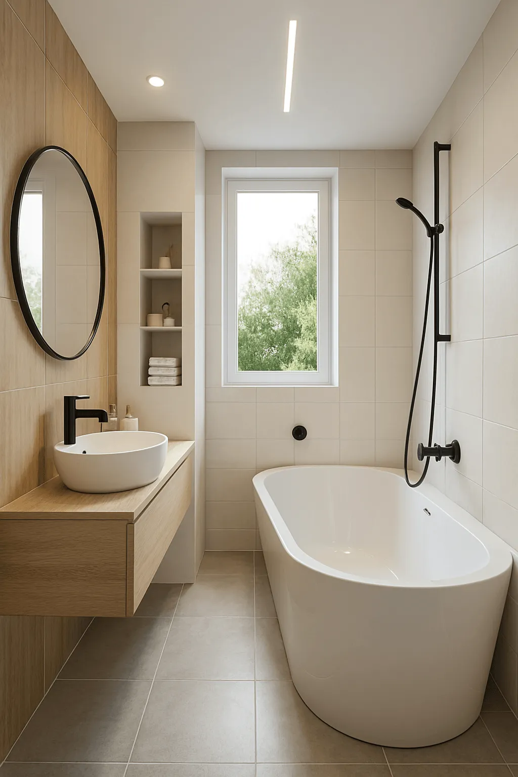 plan petite salle de bain avec baignoire