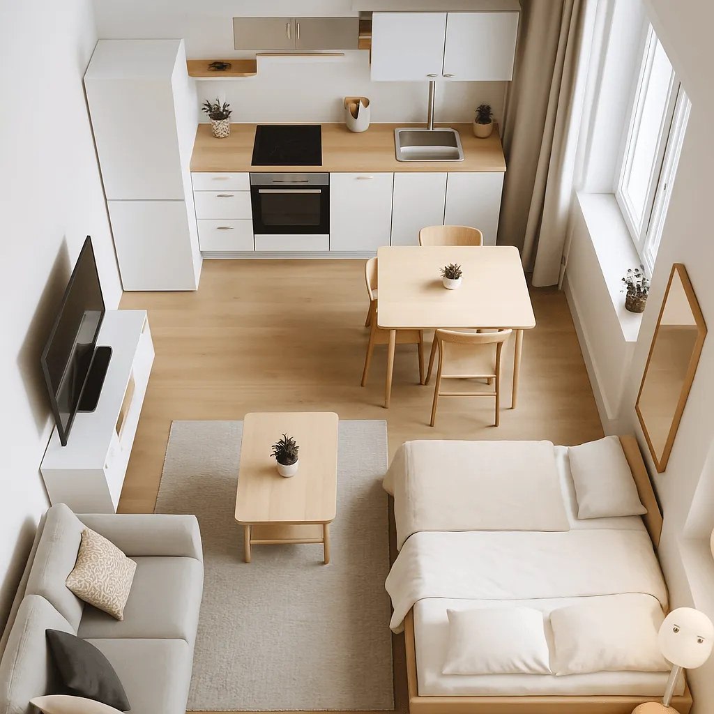 plan studio 30m²