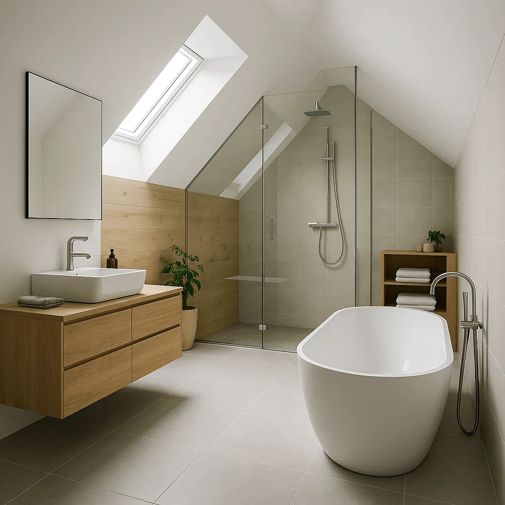 salle de bain dans comble