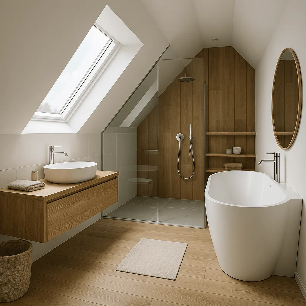 salle de bain mansardée