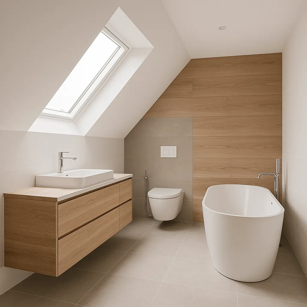 salle de bain sous comble 4m2