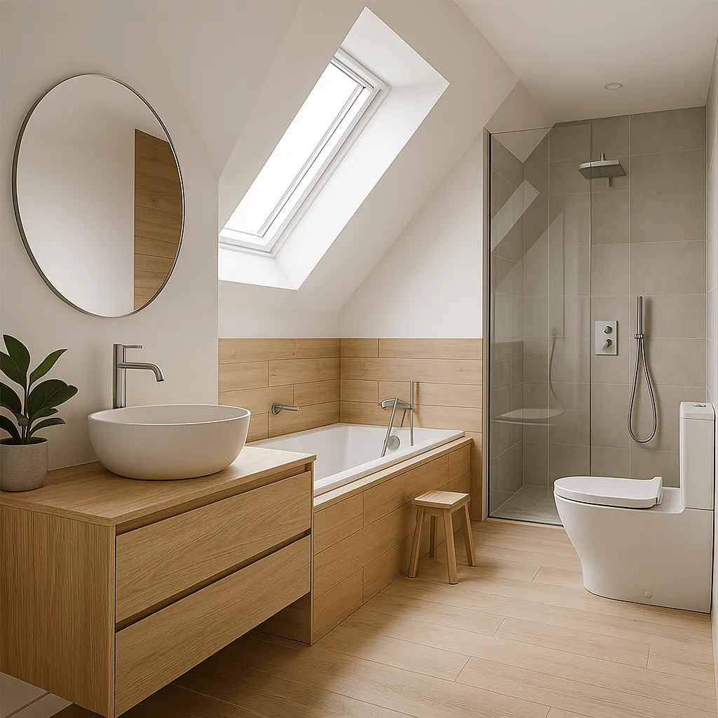 salle de bain sous pente