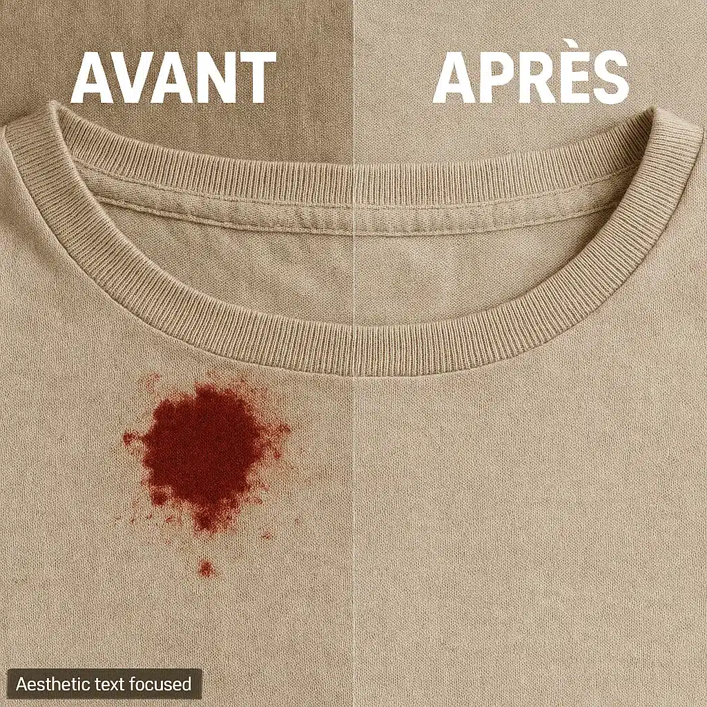 nettoyer une tache de sang