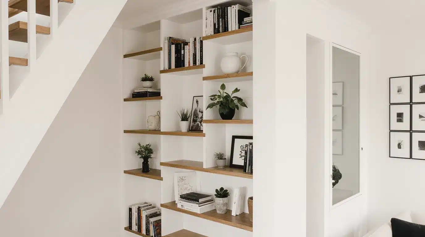 aménagement sous escalier ouvert 