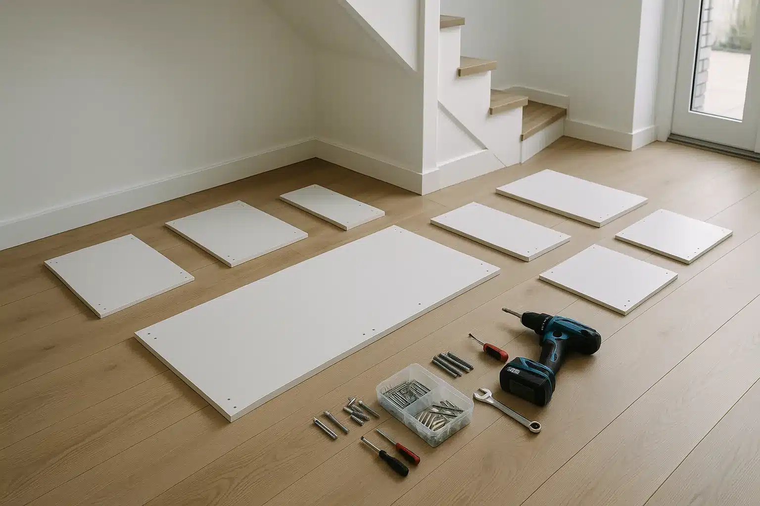 aménager sous un escalier ouvert 