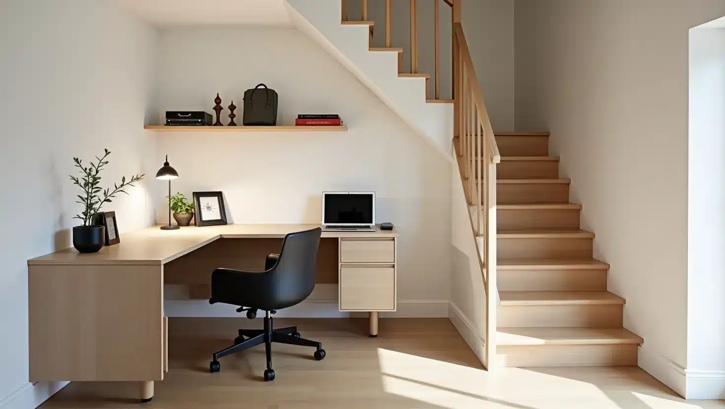étagére sous escalier 